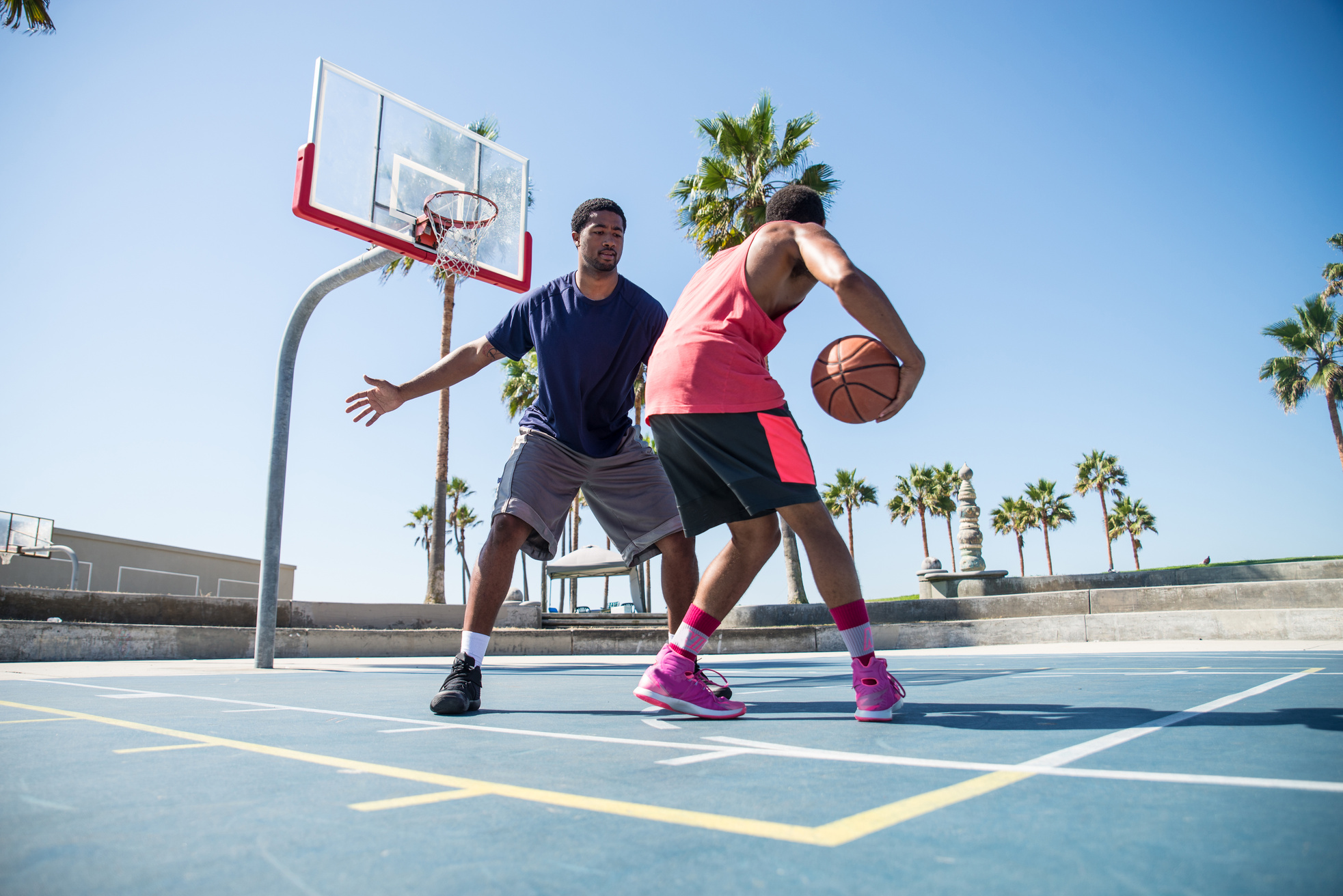 Friends Playing Basketball